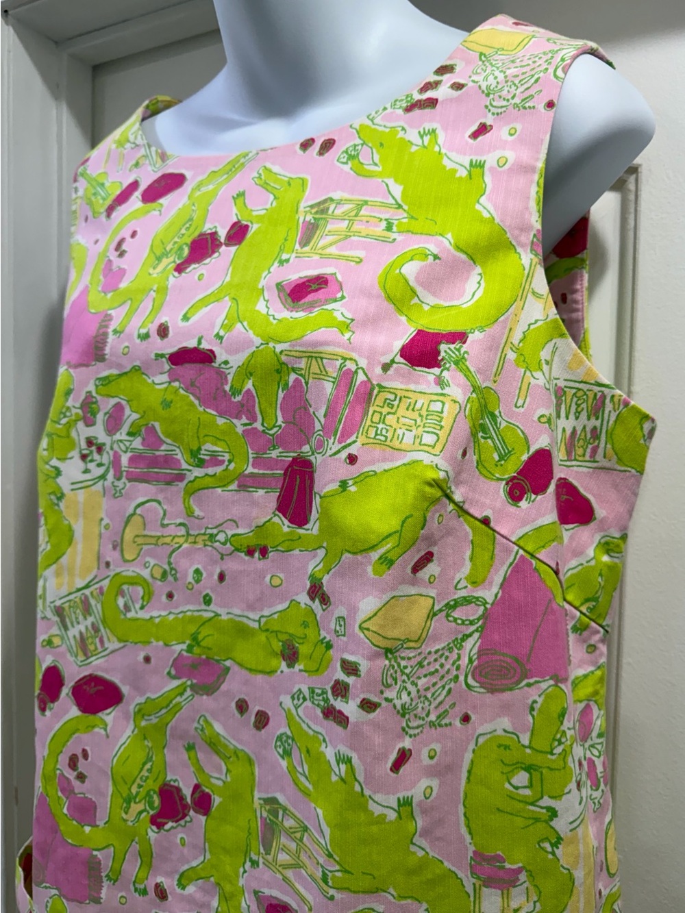 Lilly Pulitzer Vintage Rare Frisky Business Sheath Dress Size 12 Alligator π - Picture 3 of 14